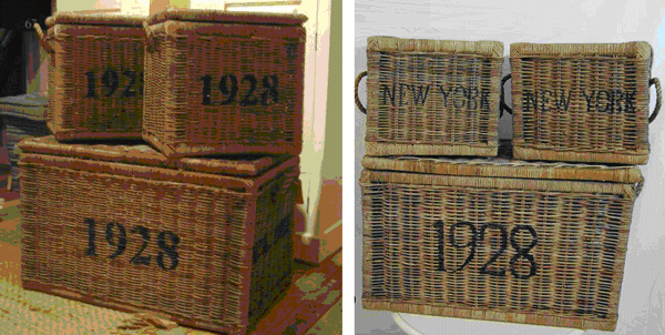 Rustic Rattan Driedelige Hutkoffer - Inbreukmakende Driedelige hutkoffer